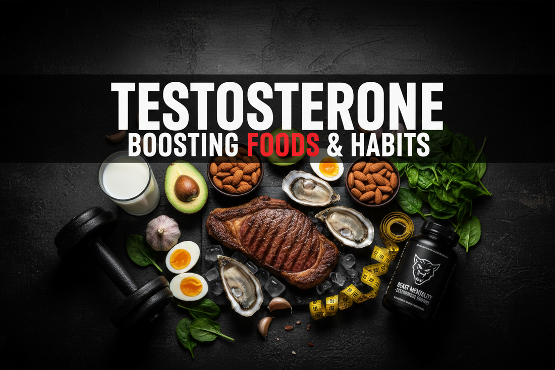 Testosterone boosting foods and habits natural T-level guide - Beast Mentality India gym fitness