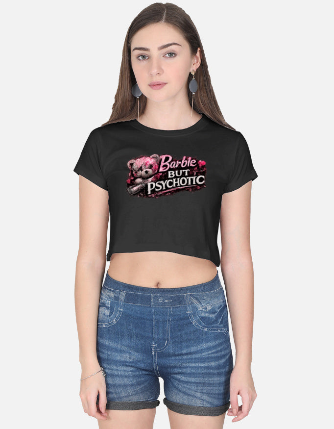 Beast Mentality Womens Crop Top Signature Black Minimal clean design streetwear India