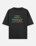 Beast Mentality Oversized Tee Raw Black Street Ready 240 GSM India