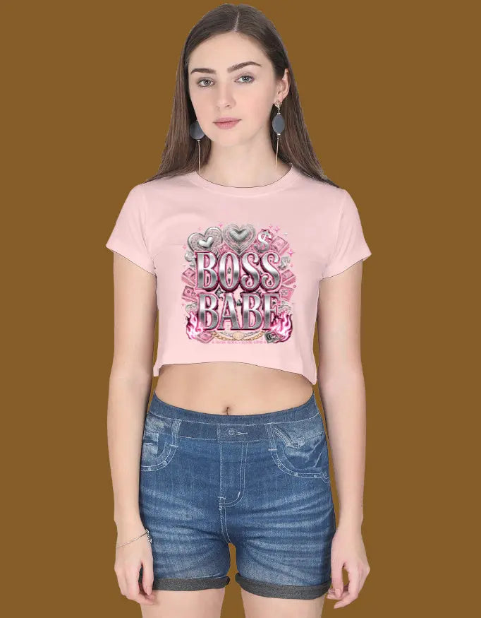 Beast Mentality Womens Crop Top Clean White 180 GSM cotton streetwear India XS XXL
