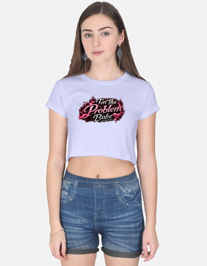 Beast Mentality Womens Crop Top Fierce Black Graphic 180 GSM bold print India