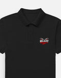 Beast Mentality Mens Polo Tee Premium Airtex Black breathable polo India